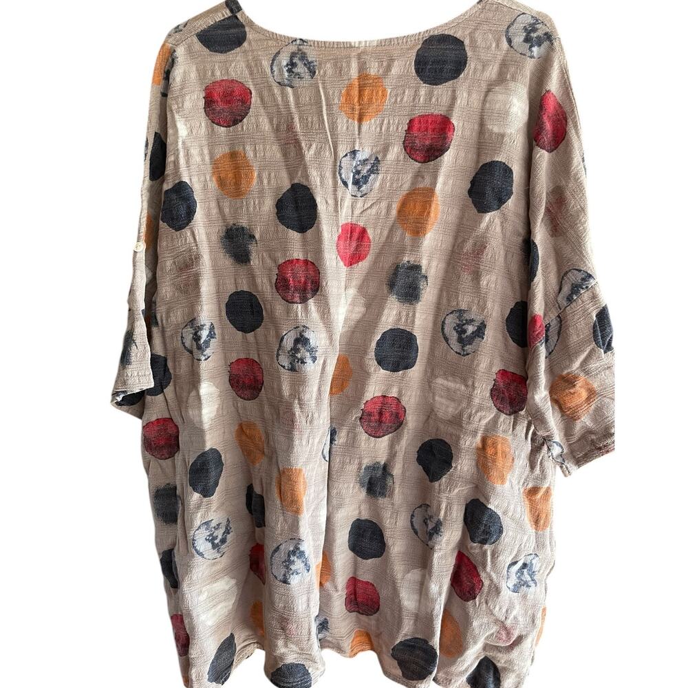 Made in Italy Beige Polka Dot Blouse - Picture 5 of 5